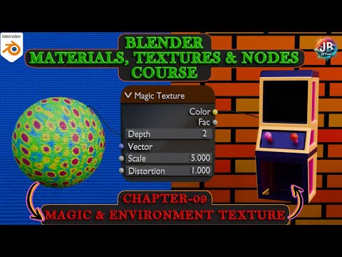 Blender Materials, Textures & Nodes Course: Chapter-9: Magic & Environment Texture #blender #b3d #3d