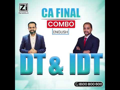 CA Final DT-IDT English | CA Bhanwar Borana and CMA Tharun Raj #cafinal #idtinenglish #dtinenglish