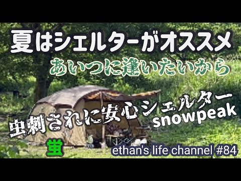 【キャンプ】Snowpeak エルフィールド！虫刺されちょっと…食事に虫が…なんて事が防げます🤗安心快適の夏キャンを過ごそう！雨キャンにもオススメ🤗ethan's life channel♯84