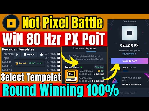 Not Pixel Telegram Battle Win | Not Pixel Battle Round 1 Win 100% | Notpixel Win Turnament 100%