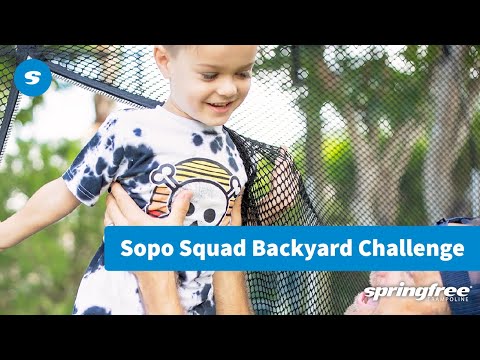 Sopo Squad Family - Last to Leave the Backyard Challenge with their CUSTOM Springfree!