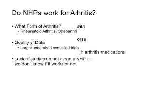 Ask the Rheumatologist: Natural Health Products for Arthritis?