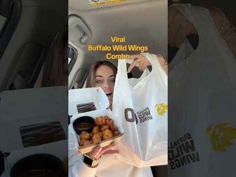 VIRAL Buffalo Wild Wings Combo 🧀🤎 #buffalowildwings #bdubs #cheesecurds #caramel #viralfood #yum