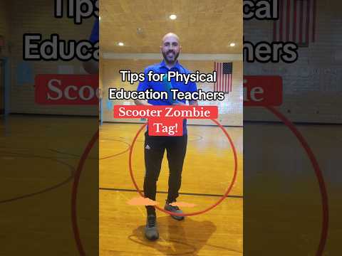 "Scooter Zombie Tag" Survival of the fittest! #physicaleducation #physed #pe #shorts