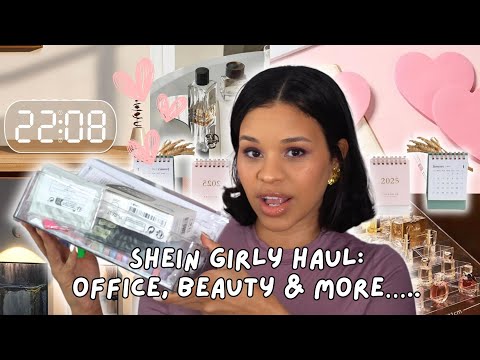 In my GIRLY aesthetics era: HUGE Shein office / beauty haul…all things pink, hearts, cute and more!