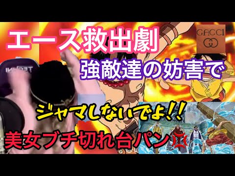 【海外の反応/アニメ】ワンピース　エース救出　強敵達の妨害で美女ブチ切れ台パン