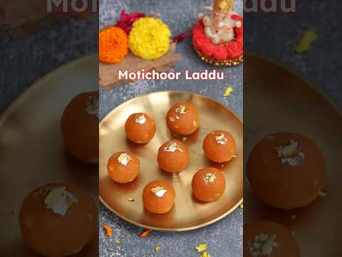 Easy Motichoor Laddu recipe 🧡 #shorts #motichoorladdu #ganeshchaturthi #viralvideo