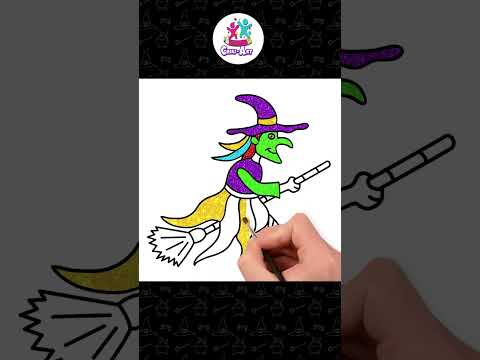 How to Draw Halloween Witch #shorts #halloween #spookyart