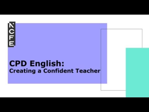 English CPD- Creating a Confident Teacher