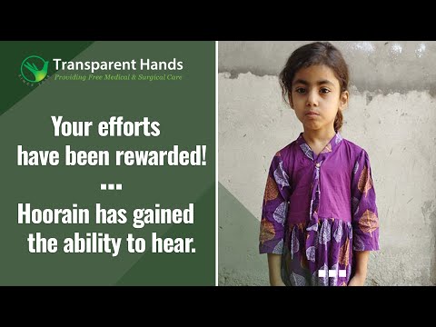 Hoorain underwent successful cochlear implant surgery