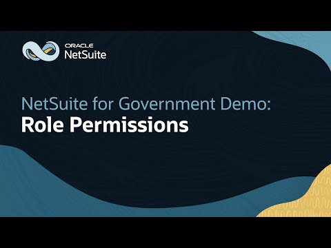 Role-Based Permissions in Oracle NetSuite for Government