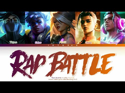 TRUE DAMAGE X K/DA X S.T.U.N - Rap Battle (Color Coded Lyrics)