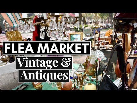 THRIFT WITH ME // HUGE Flea Market  PACKED with Vintage & Antiques || YouTube