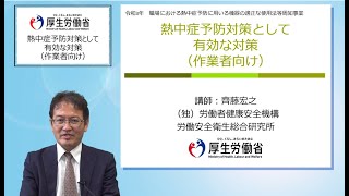 熱中症予防対策として有効な対策（作業者向け）