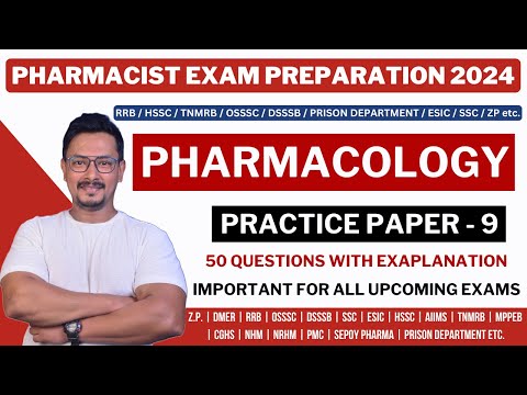 PHARMACOLOGY QUESTIONS / RRB PHARAMCIST EXAM PREPARATION 2024/GOVERNMENT PHARMACIST EXAM PREPARATION