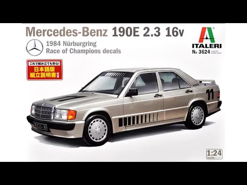 Italeri Mercedes Benz 190E 2.3 16v 1984 Nurburgring Race of Champions Decals | Whats In The Box