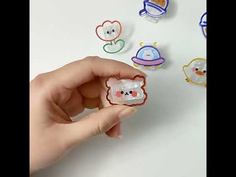 [Little B House] Cute Stationery Acrylic Clip Note Clip Cartoon Paper Clips 可爱 文件夹子 - ST60