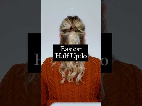 EASIEST PULL-THROUGH HALF UPDO HAIRSTYLE