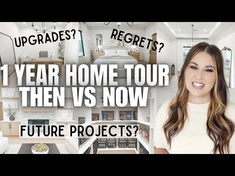 UPDATED 1 YEAR NEW HOME TOUR 🏠 | OUR NEW BUILD BIGGEST REGRETS + UPGRADES | NEW HOME THEN VS NOW