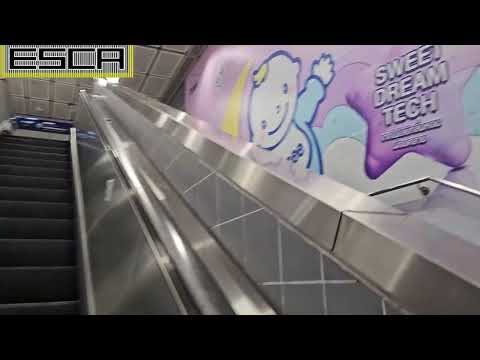 [Thailand] Phetchaburi station escalator up Mitsubishi