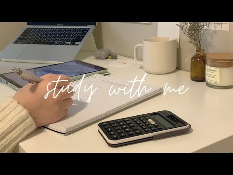 study with me | 1h real time & no music