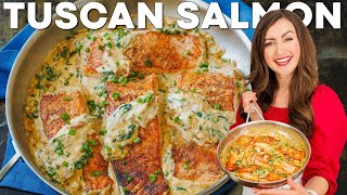 Easy Tuscan Salmon Recipe - 30 Minute Salmon Dinner!