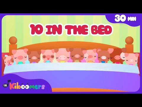 Ten In The Bed and More | 30+min Nursery Rhymes and Dance Compilation | The Kiboomers Kids Songs