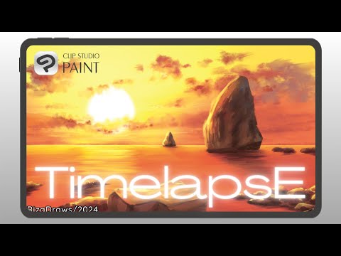 Painting like Anime Background in Clip Studio Paint Ep. Papuma Jember Indonesia | TIMELAPSE