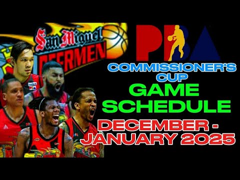 SAN MIGUEL BEERMEN GAME SCHEDULE DECEMBER 2024 - JANUARY 2025 | PBA COMMISSIONER'S CUP 2024