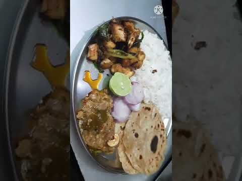 nonveg thali/chickenthali/chicken curry,chicken fry with rice&chapathi||TheIndiancooktop#foodshorts