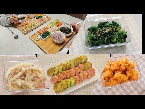 【高物價時代—食費節約】#牛肉海帶湯/涼拌菠菜/炒午餐肉土豆絲/煎節瓜澱粉腸/拌炸鷄蘿蔔塊