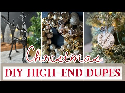 High-End DIY Christmas Decor | Dollar Tree DIY Decor | BUDGET-FRIENDLY Pottery Barn Dupes