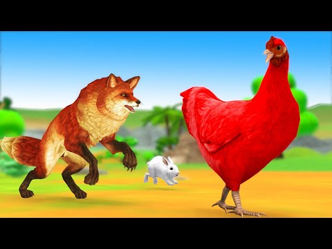 लाल मुर्गी और चालक लोमिडी नैतिक कहानी - Red Hen and Sly Fox Story Panchatantra Moral Stories In Hind