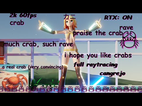 【RAY MMD】YYB Rin 鏡音リン - Crab Rave