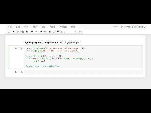 Day 7 : Python Program to find Prime Number in a given Range