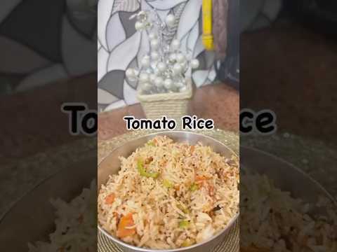 Tomato Rice 🍚 #tomatorice #youtubeshorts #muskangarg2909 #leftoverricerecipe