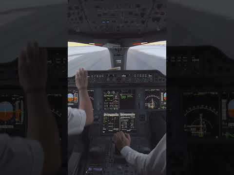 A350 LANDING TORONTO SHORT #aviation #cockpit #airbus