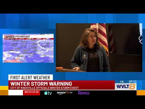 Knoxville officials briefing on Winter Storm Warning affecting all of East Tennessee