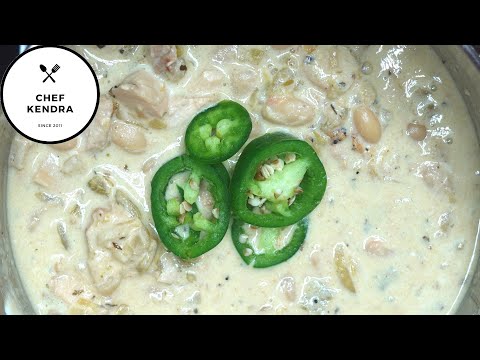 Creamy Chicken Chili! Delicious Creamy Chicken Chili with Great Northern Beans