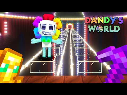 Squid Game Glass Bridge competition in Dandys World Minecraft Mod/Addon