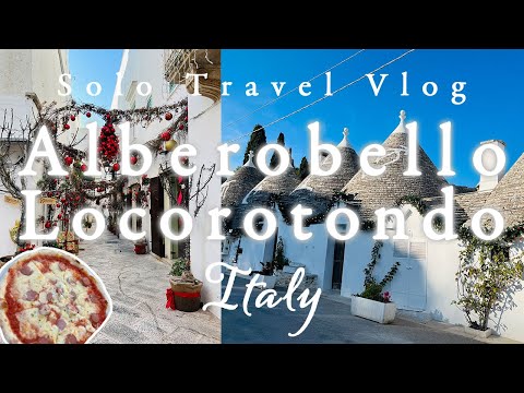 Alberobello 🇮🇹 Locorotondo Italy travel vlog🇮🇹Puglia,walking tour,trulli, UNESCO,solo trip,4K