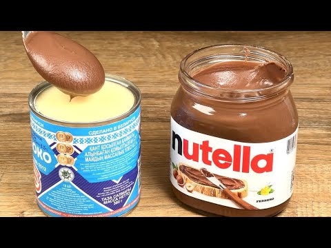 Condensed milk and Nutella! You will be surprised! Dessert in 5 minutes, no baking and no eggs!