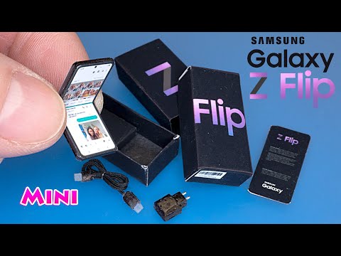 Mini Samsung Galaxy Z Flip unboxing. How to make Realistic Miniature - Tutorial