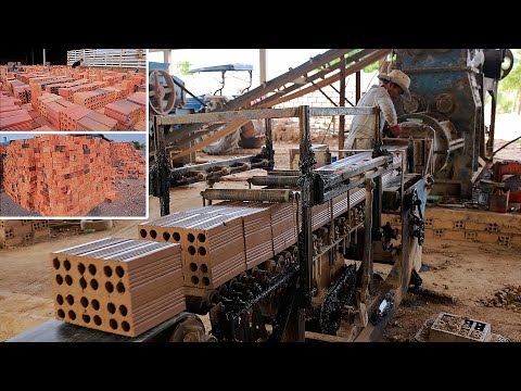 Hollow Brick Making Processing  - Automated Hollow Brick Factory In My Village