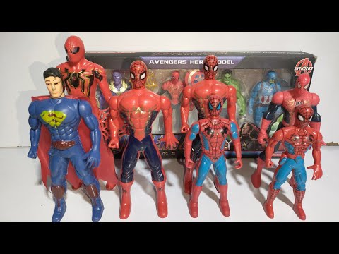 Avengers Superhero Collection Spiderman, Ironman, Hulk, Batman, Captain America | ASMR Toys