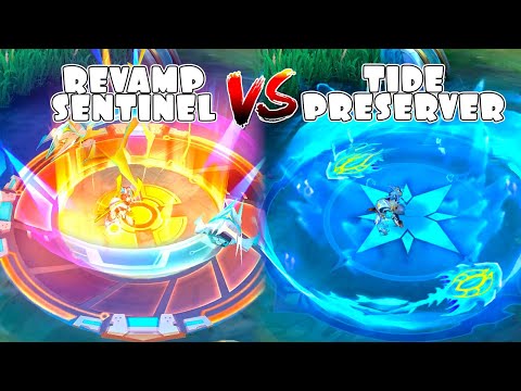 Gatotkaca Revamp Sentinel VS Tide Preserver Skin Comparison