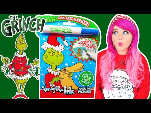 Coloring The Grinch Imagine Ink Coloring Book | Christmas Magic Ink Activity & Game Book