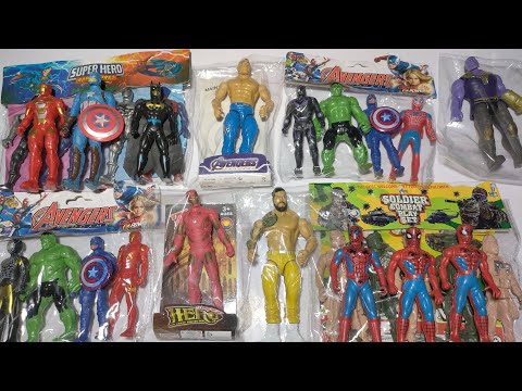 AVENGERS TOYS/Action Figures/Unboxing/Cheap Price/Ironman,Hulk,Thanos, Spiderman/Toys/ASMR