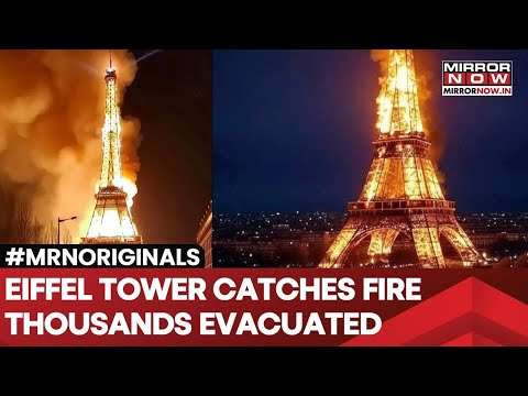 Eiffel Tower Catches Fire On Christmas Eve, Thousands Of Tourists Evacuated | Watch