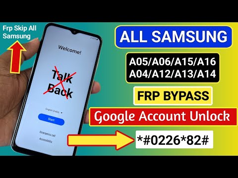 Samsung Frp Bypass Android 14 Without Pc | Samsung A05, A05s, A06, A15, A16 TalkBack Not Working